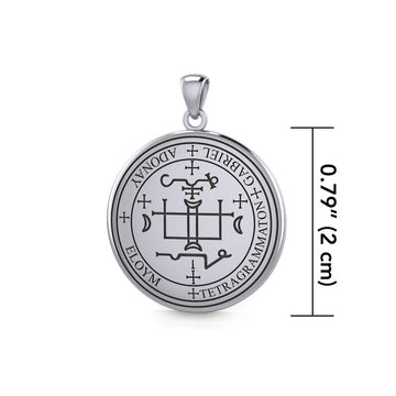 Sigil of the Archangel Gabriel Small Sterling Silver Pendant TPD4783 - Jewelry
